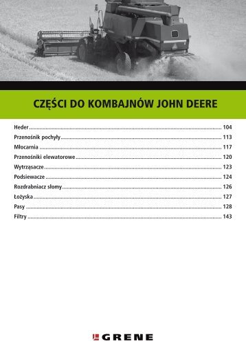 CZÄÅCI DO KOMBAJNÃW JOHN DEERE - Grene