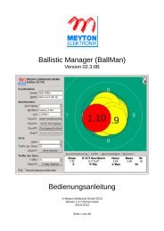 Ballistic Manager (BallMan) Bedienungsanleitung - Meyton.info