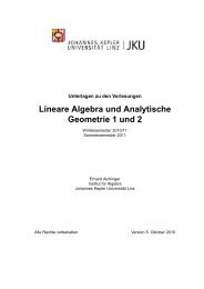 Lineare Algebra und Analytische Geometrie 1 und 2 - JKU