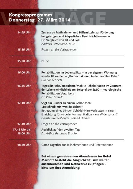 Programm SHT-Kongress - assista