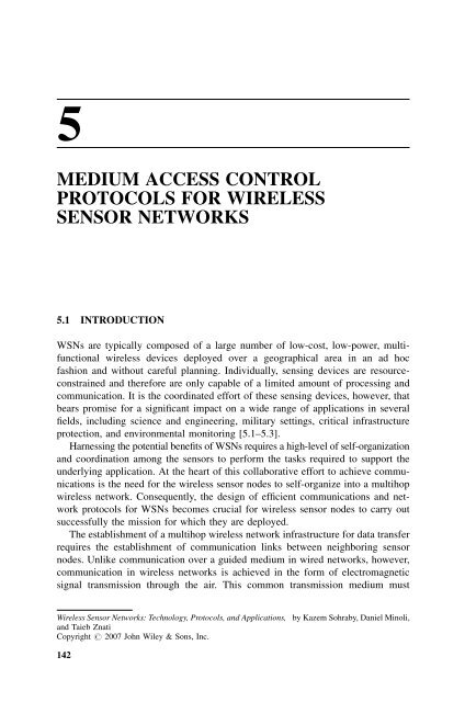 Wireless Sensor Networks : Technology, Protocols, and Applications