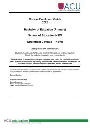 Course Enrolment Guide â Bachelor of Education ... - Students