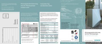 Heizungsmodernisierung mit der Wärmepumpe rechnet ... - Novelan