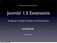 Joomla! 1.5 Extensions - webdevFulda