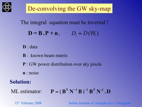 Sanjeev Dhurandhar Colloqm - Indian Institute of Astrophysics