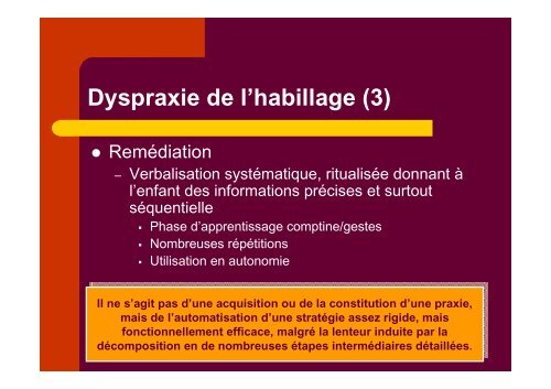 DYSPRAXIES - Sylvie Castaing - Chez