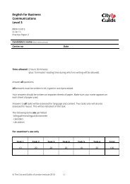 English For Business Communications Level 3 City Amp Guilds