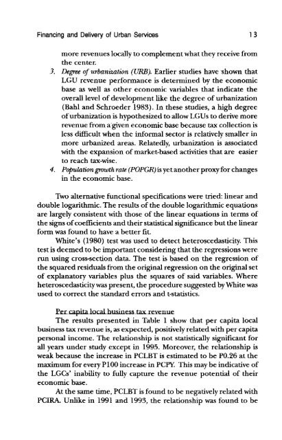 Metropolitan Arrangements - Philippine Institute for Development ...