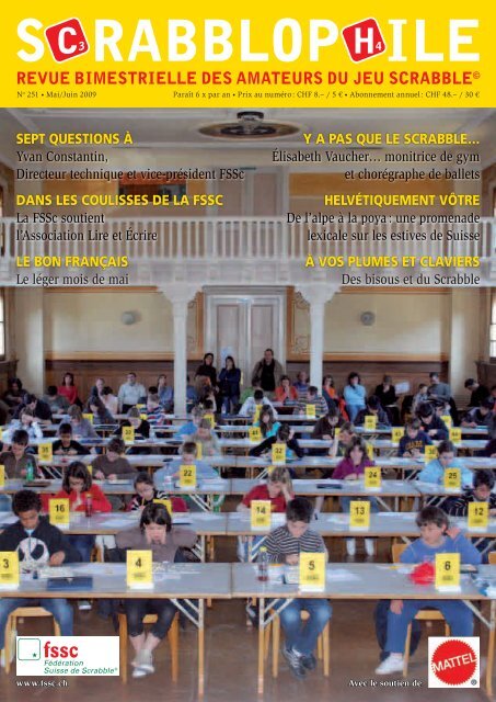 Mai/Juin 2009 - FÃ©dÃ©ration Suisse de Scrabble