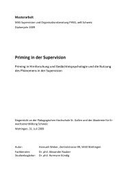 Priming in der Supervision - Lernvisionen.ch