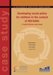 Developing social policy for children in the context of HIV/AIDS: