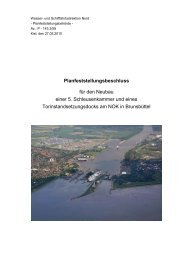 Planfeststellungsbeschluss - und Schifffahrtsdirektion Nord - Wasser ...