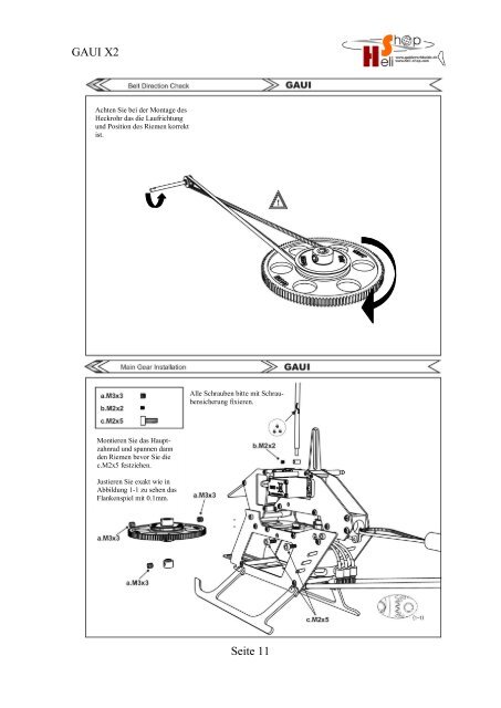 GAUI X2 Bedienungsanleitung - Heli Shop