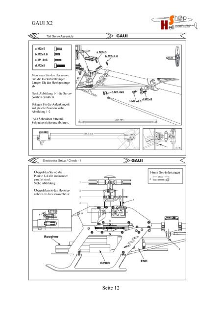 GAUI X2 Bedienungsanleitung - Heli Shop