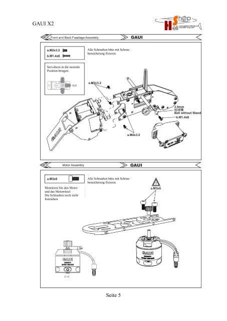 GAUI X2 Bedienungsanleitung - Heli Shop