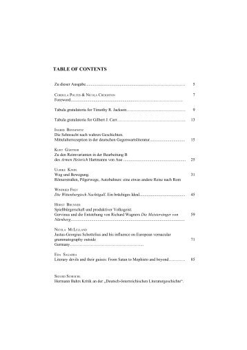 Ausgabe 3 (2008) Inhaltsverzeichnis