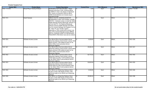 Effective September 26, 2012 Pricelist Template Form - Peppm