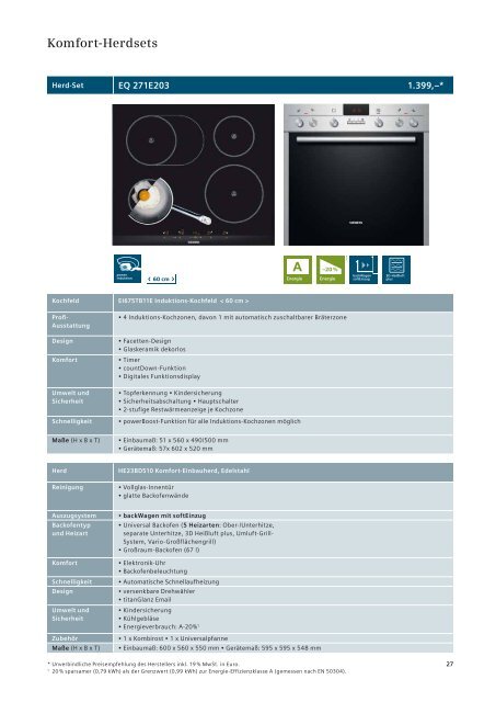 Innovative Herdsets mit varioInduktions ... - Siemens Hausgeräte