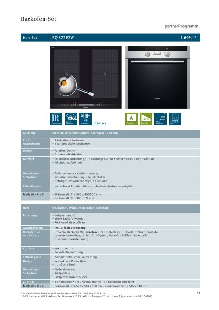 Innovative Herdsets mit varioInduktions ... - Siemens Hausgeräte