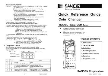 Sanden Coin Mechanism Manual - Vendo
