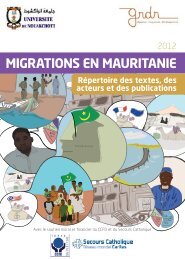 RÃ©pertoire sur les migrations en Mauritanie - GRDR