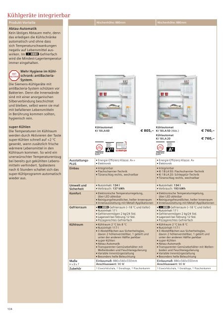 Gerät: KI 26 FA50 82 - Siemens