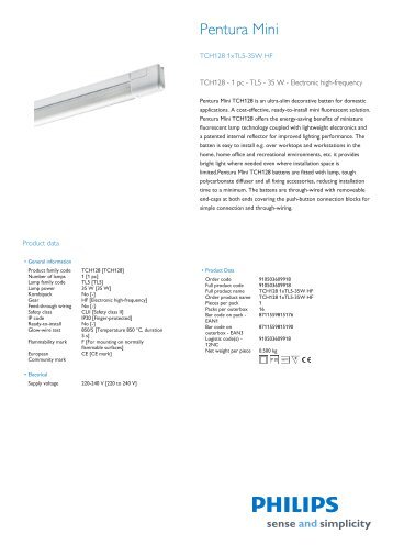 Product Leaflet: Pentura Mini TCH128 batten