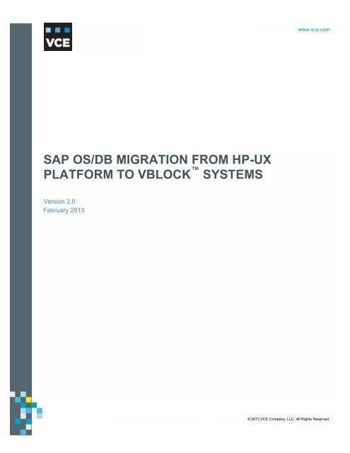 SAP OS/DB Migration from HP-UX Platform to Vblock Systems - VCE