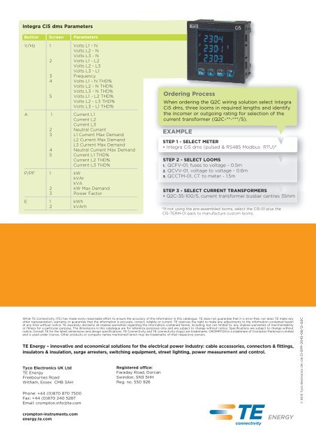 Q2C Wiring Solution Brochure - Crompton Instruments