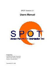 SPOT â¢ Users Manual - Architectural Energy Corporation