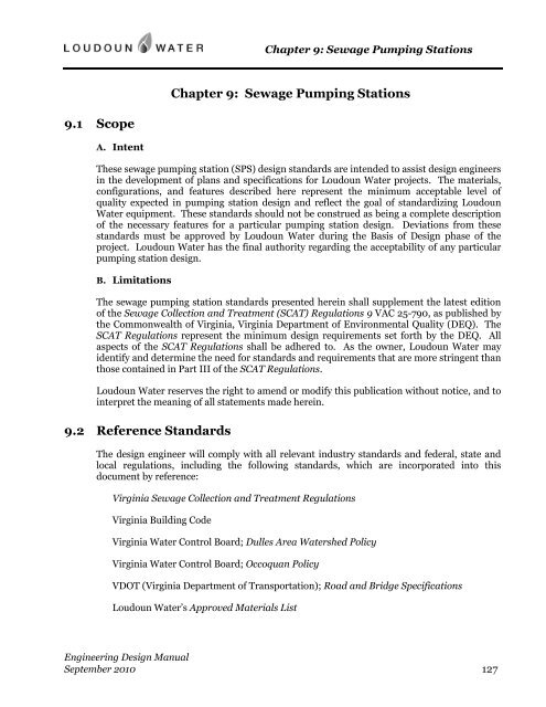 Engineering Design Manual - Loudoun Water