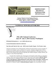 midwestern regional newsletter - American Harp Society