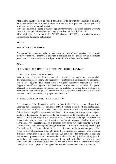 09.05.2013 - Roncello capitolato gara verde.pdf - Comune di Roncello