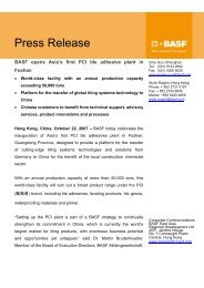 Press Release - BASF Asia Pacific