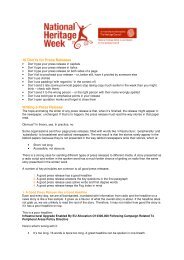 10 Don'ts for Press Releases Writing a Press Release - Heritage Week