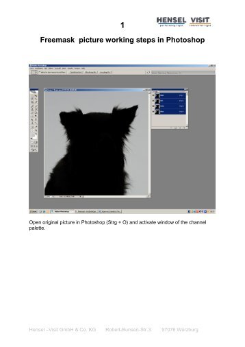 1 Freemask picture working steps in Photoshop - Hensel