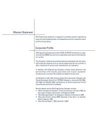 Mission Statement Corporate Profile - SIA Engineering Company