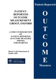 Diabetes 2011FINAL - Patient-Reported Outcomes Measurement