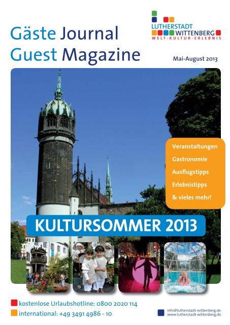 GÃ¤stejournal als PDF herunterladen - Urlaub Lutherstadt Wittenberg