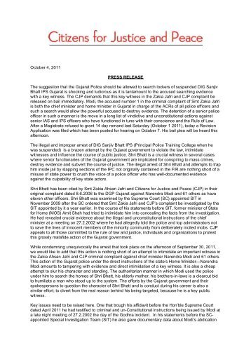 111004 CJP PRESS RELEASE (1).pdf - Citizens for Justice and Peace