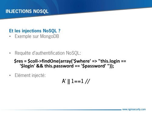 injections nosql - OSSIR