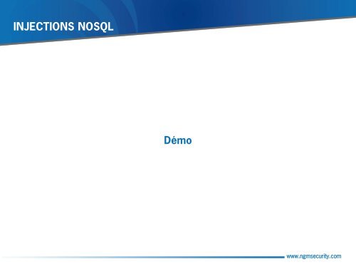 injections nosql - OSSIR