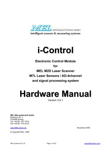 i-Control Hardware Manual