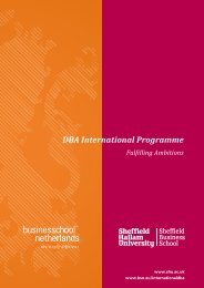 DBA International Programme - Business School Netherlands