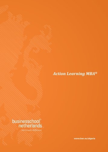 BSN Algeria MBA Brochure - Business School Netherlands