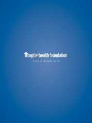 Annual Report 2010 - Baptist Health Foundation