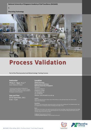 Process Validation - NUSAGE - National University of Singapore