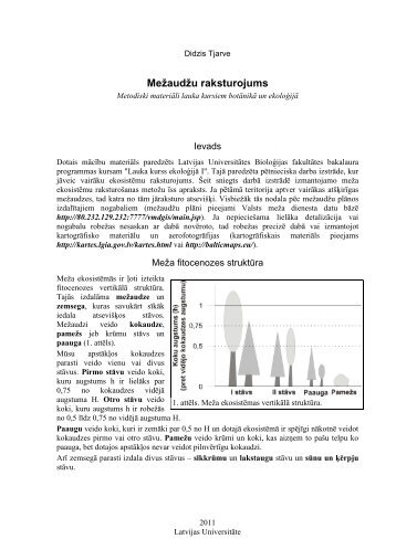 Mežaudžu raksturojums - Latvijas Universitāte