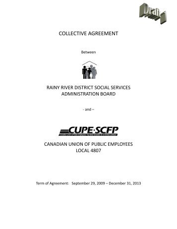 collective agreement - CUPE Local 4807 - Canadian Union of Public ...