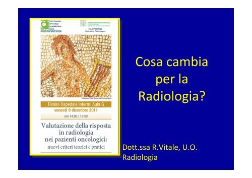 Dr.ssa Renata Vitale - Oncologia Rimini